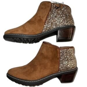 Sam Edelman Pryce Kids Glitter Bootie sz 4